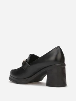 Hot La Modeuse Mocassins à talon et mors Noir