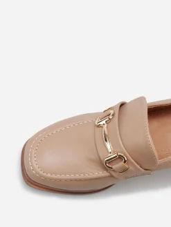 La Modeuse Mocassins à talon et mors Taupe