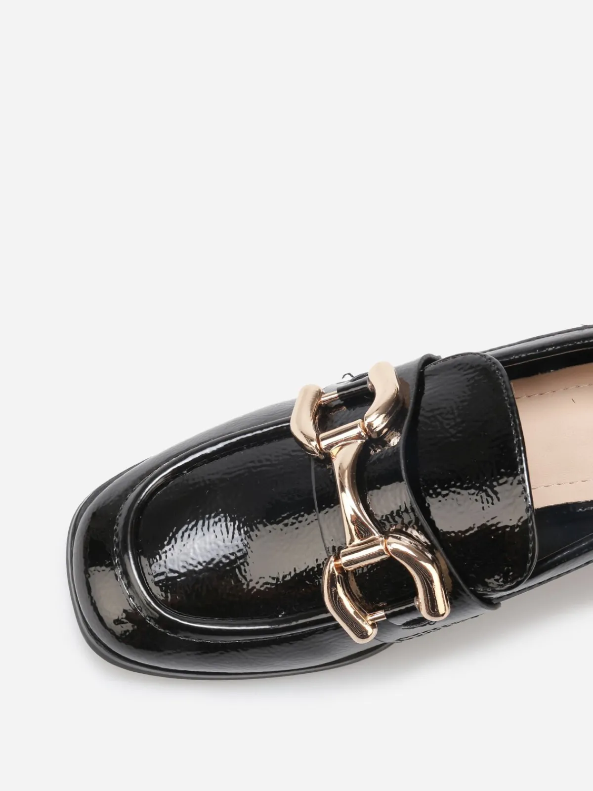 Clearance La Modeuse Mocassins à talon et mors dorés Noir