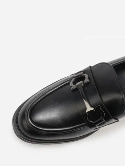 Best La Modeuse Mocassins à talon et mors métallique Noir