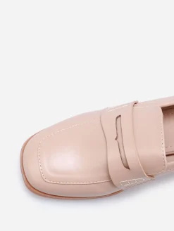 Clearance La Modeuse Mocassins à talon et surpiqûres Taupe