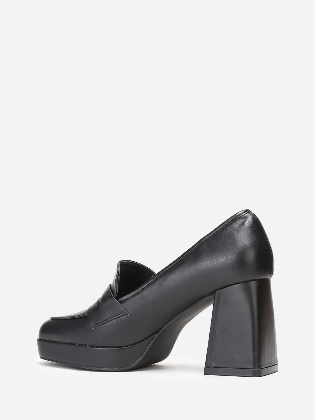 Clearance La Modeuse Mocassins à talon trapèze Noir