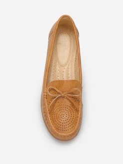 Sale La Modeuse Mocassins ajourés avec petit n艙ud Camel