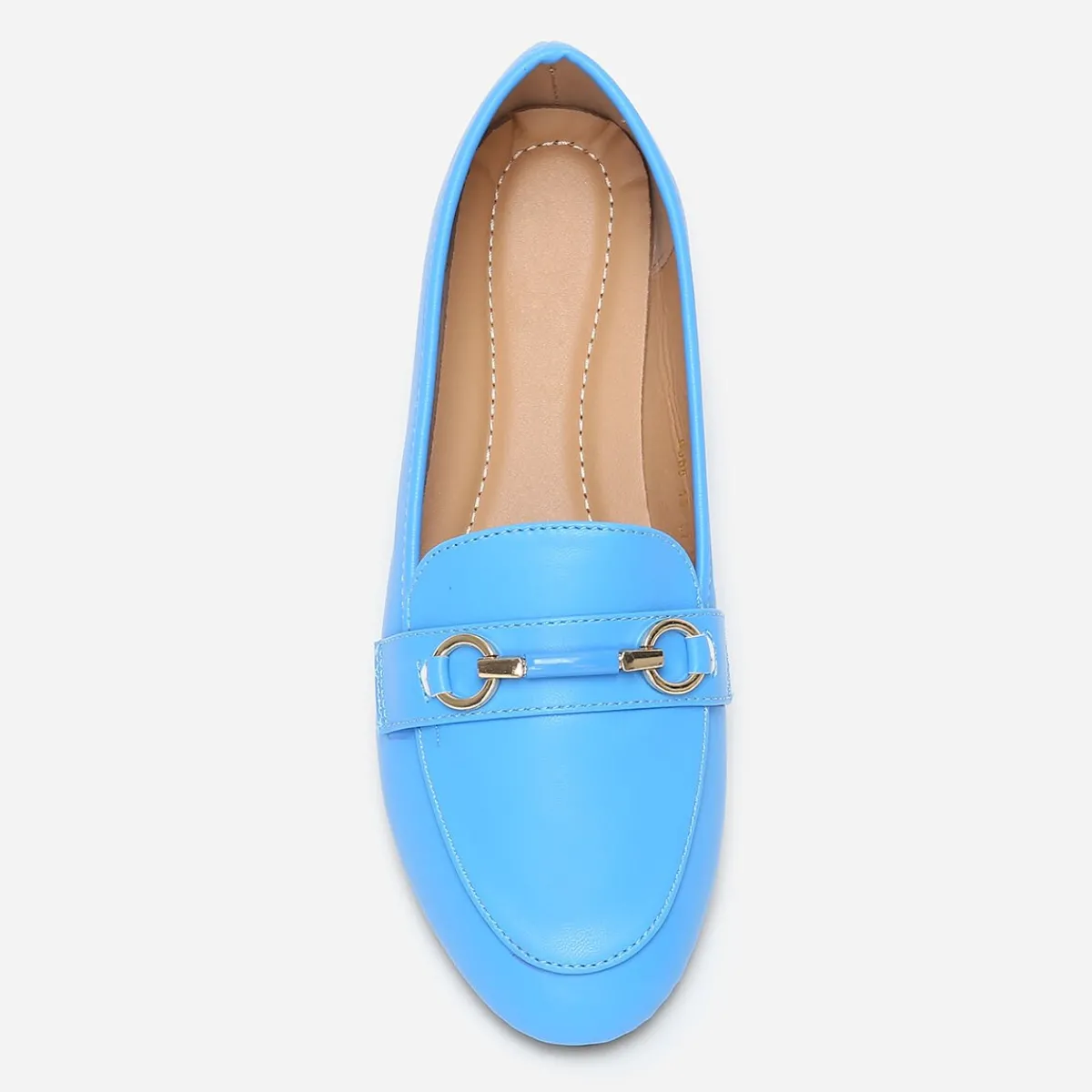 Clearance La Modeuse Mocassins arrondis à bride Bleu