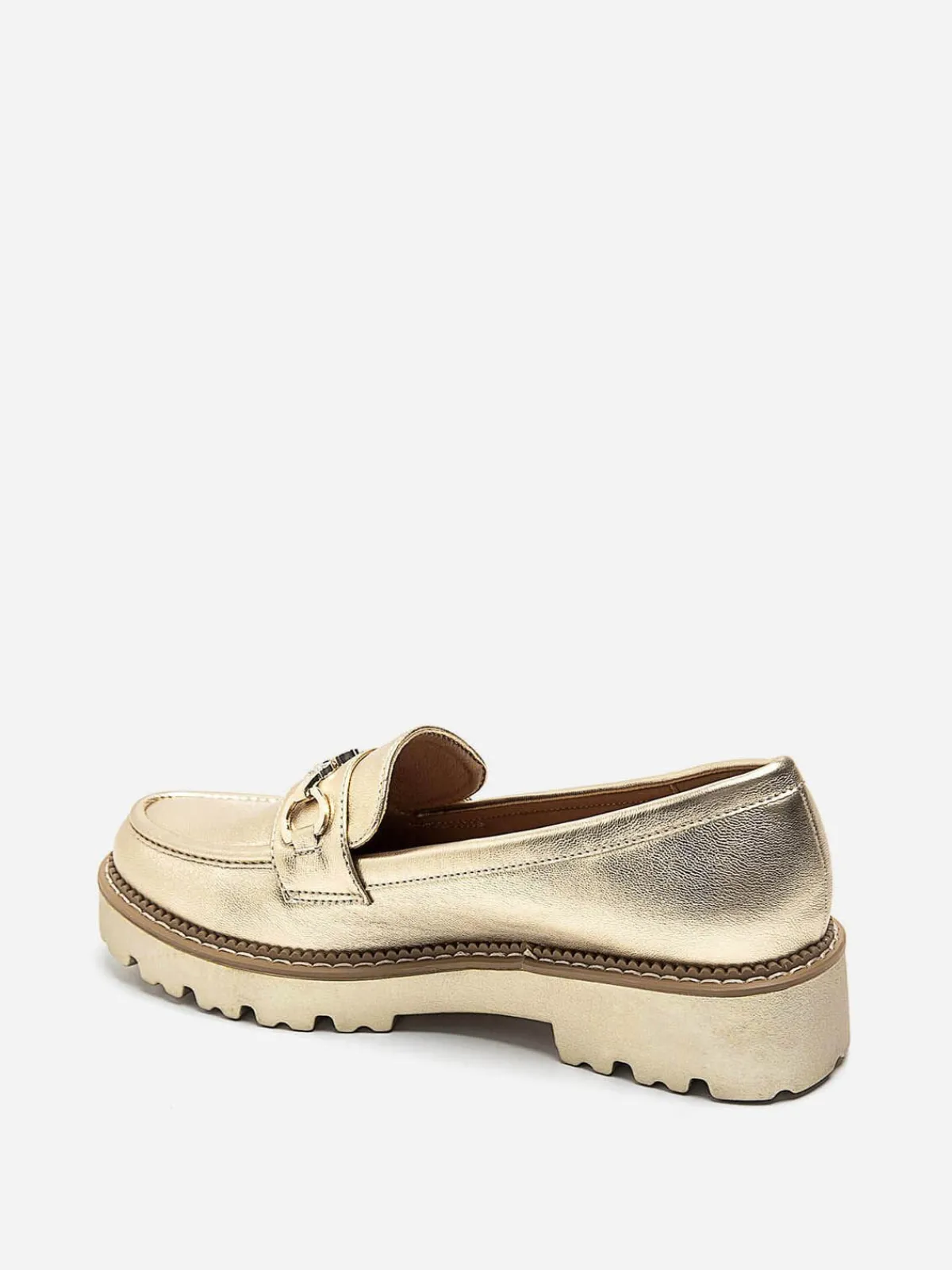Discount La Modeuse Mocassins avec mors à strass Doré