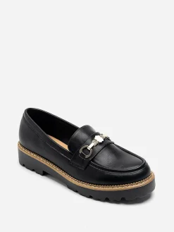 New La Modeuse Mocassins avec mors à strass Noir