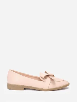 La Modeuse Mocassins  avec n艙ud en simili Beige