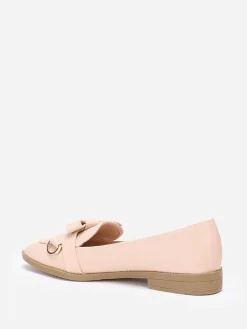 La Modeuse Mocassins  avec n艙ud en simili Beige