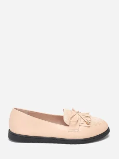 La Modeuse Mocassins  bi-matières à n艙ud Beige