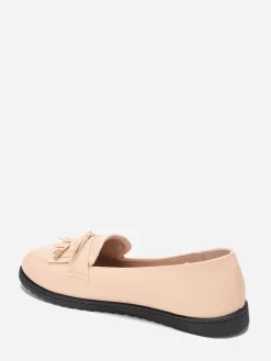 La Modeuse Mocassins  bi-matières à n艙ud Beige