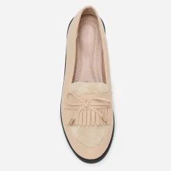 La Modeuse Mocassins  bi-matières à n艙ud Beige