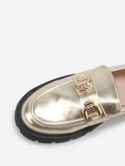 Clearance La Modeuse Mocassins chunky à boucle Doré