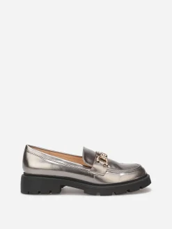 Sale La Modeuse Mocassins chunky à boucle Gris