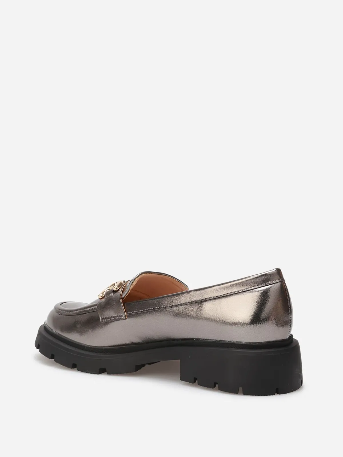 Sale La Modeuse Mocassins chunky à boucle Gris