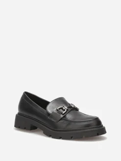 Discount La Modeuse Mocassins chunky à boucle Noir