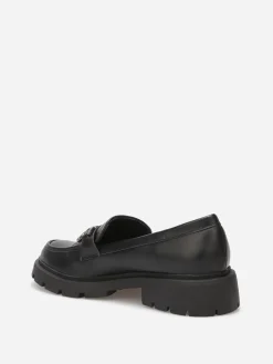 Discount La Modeuse Mocassins chunky à boucle Noir