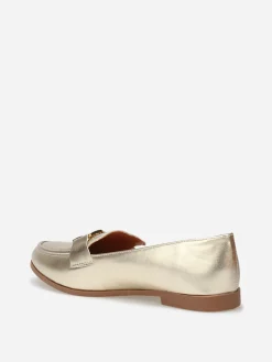 Outlet La Modeuse Mocassins classiques à boucle e Doré