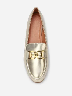 Outlet La Modeuse Mocassins classiques à boucle e Doré