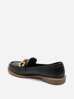 Discount La Modeuse Mocassins classiques à mors doré Noir