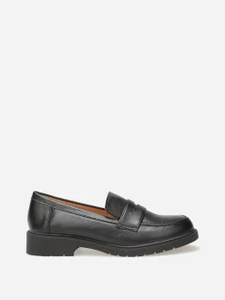 Outlet La Modeuse Mocassins classiques à semelle crantée Noir