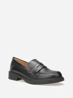 Outlet La Modeuse Mocassins classiques à semelle crantée Noir