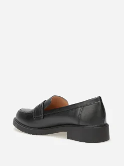 Outlet La Modeuse Mocassins classiques à semelle crantée Noir