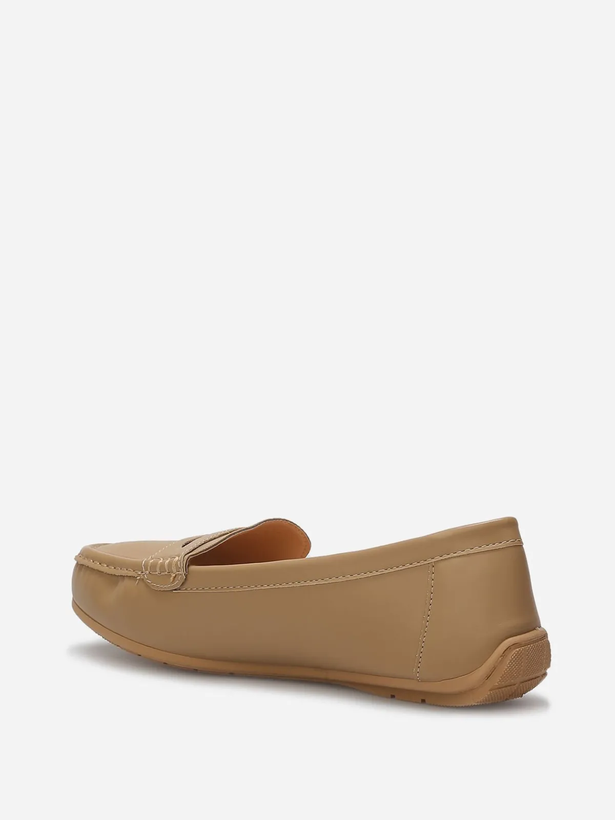 Online La Modeuse Mocassins classiques en simili Taupe