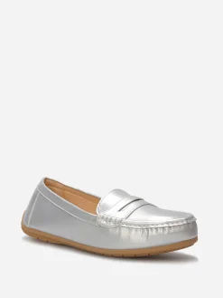 Hot La Modeuse Mocassins classiques en simili Argenté