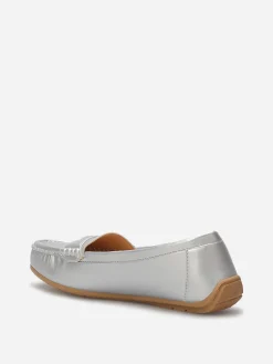 Hot La Modeuse Mocassins classiques en simili Argenté