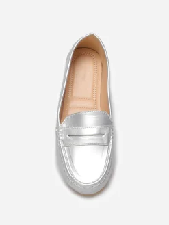Hot La Modeuse Mocassins classiques en simili Argenté