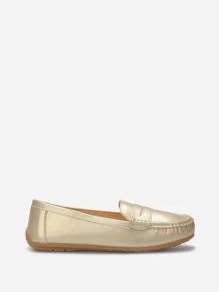 Sale La Modeuse Mocassins classiques en simili Doré