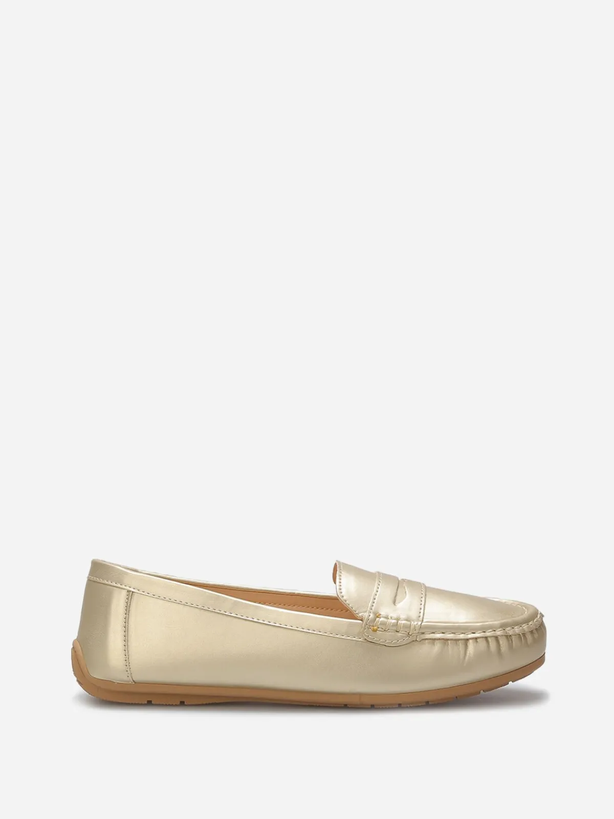 Sale La Modeuse Mocassins classiques en simili Doré