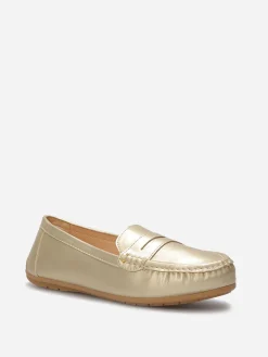 Sale La Modeuse Mocassins classiques en simili Doré