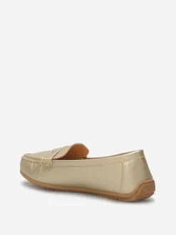 Sale La Modeuse Mocassins classiques en simili Doré