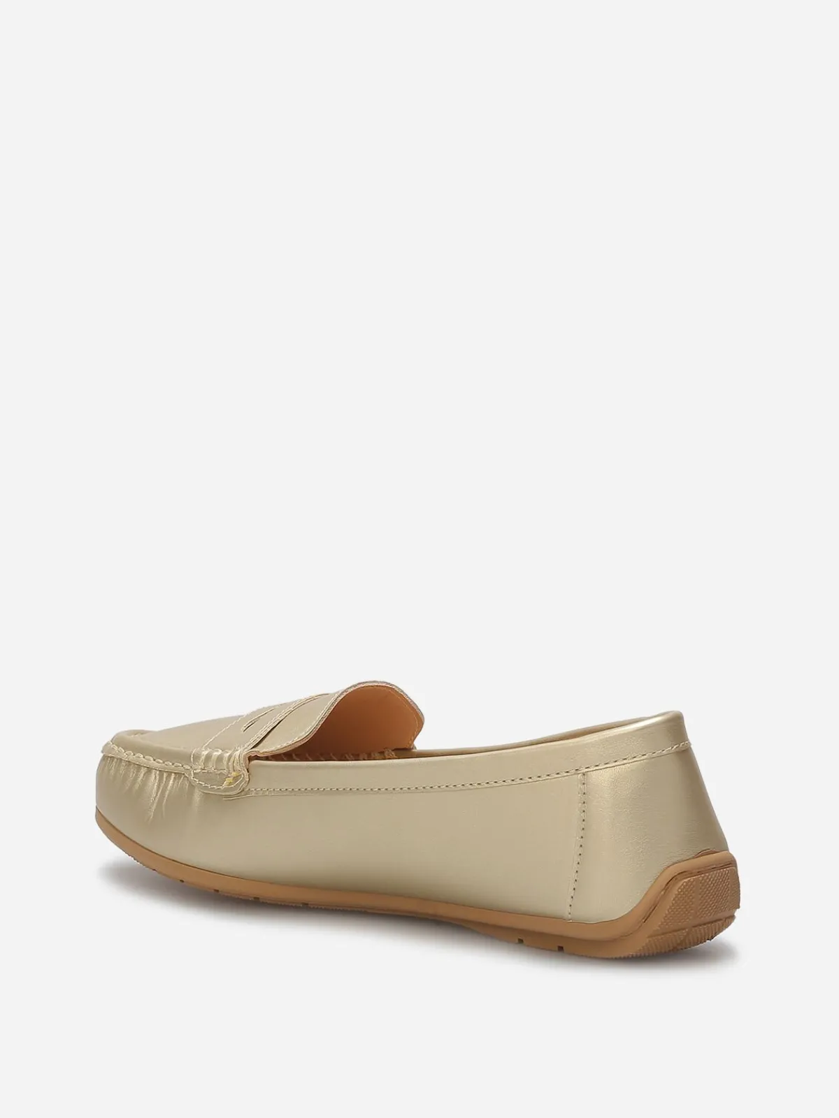 Sale La Modeuse Mocassins classiques en simili Doré