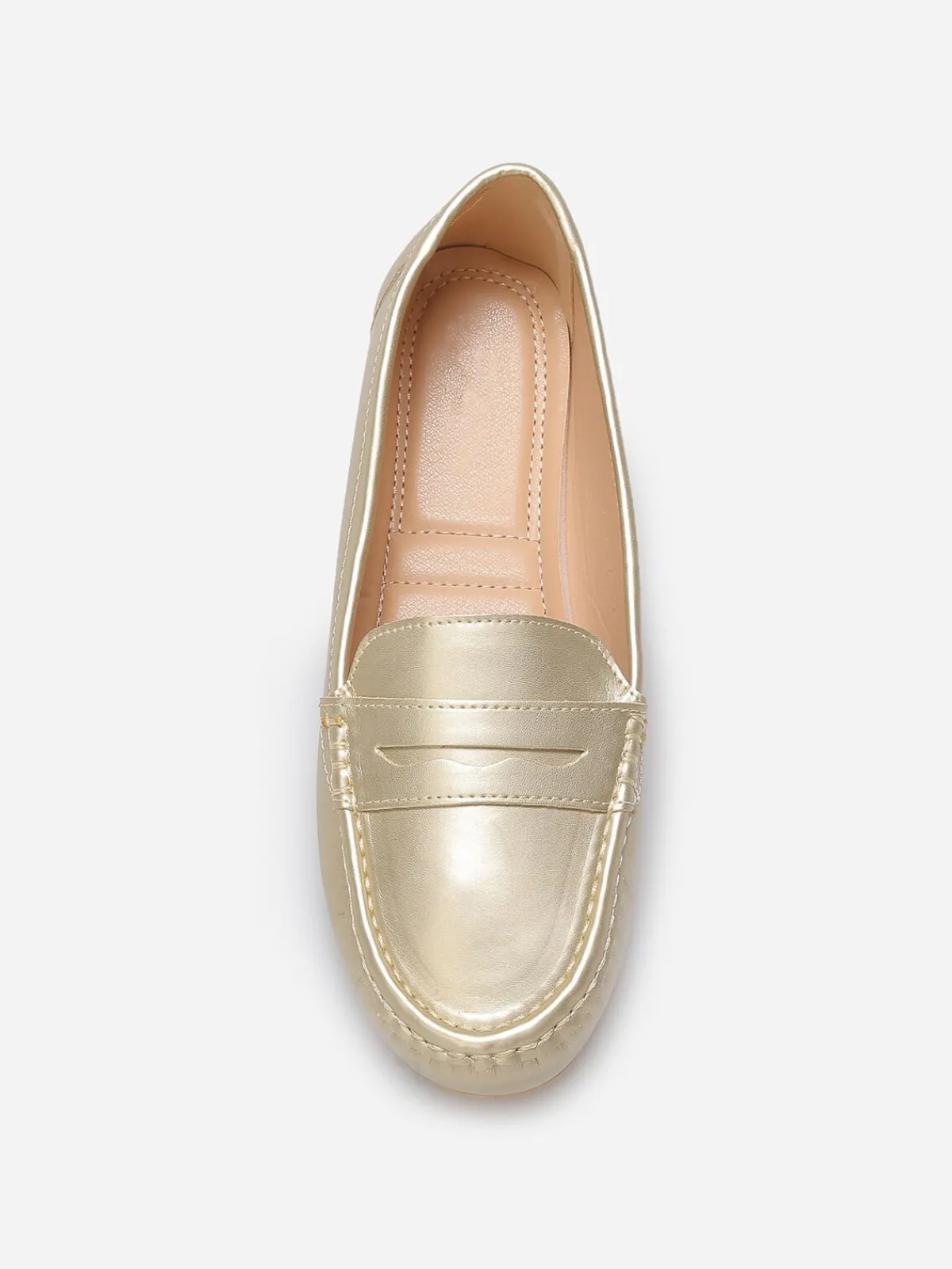 Sale La Modeuse Mocassins classiques en simili Doré