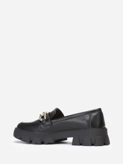 Hot La Modeuse Mocassins crantés à maillons oversize Noir