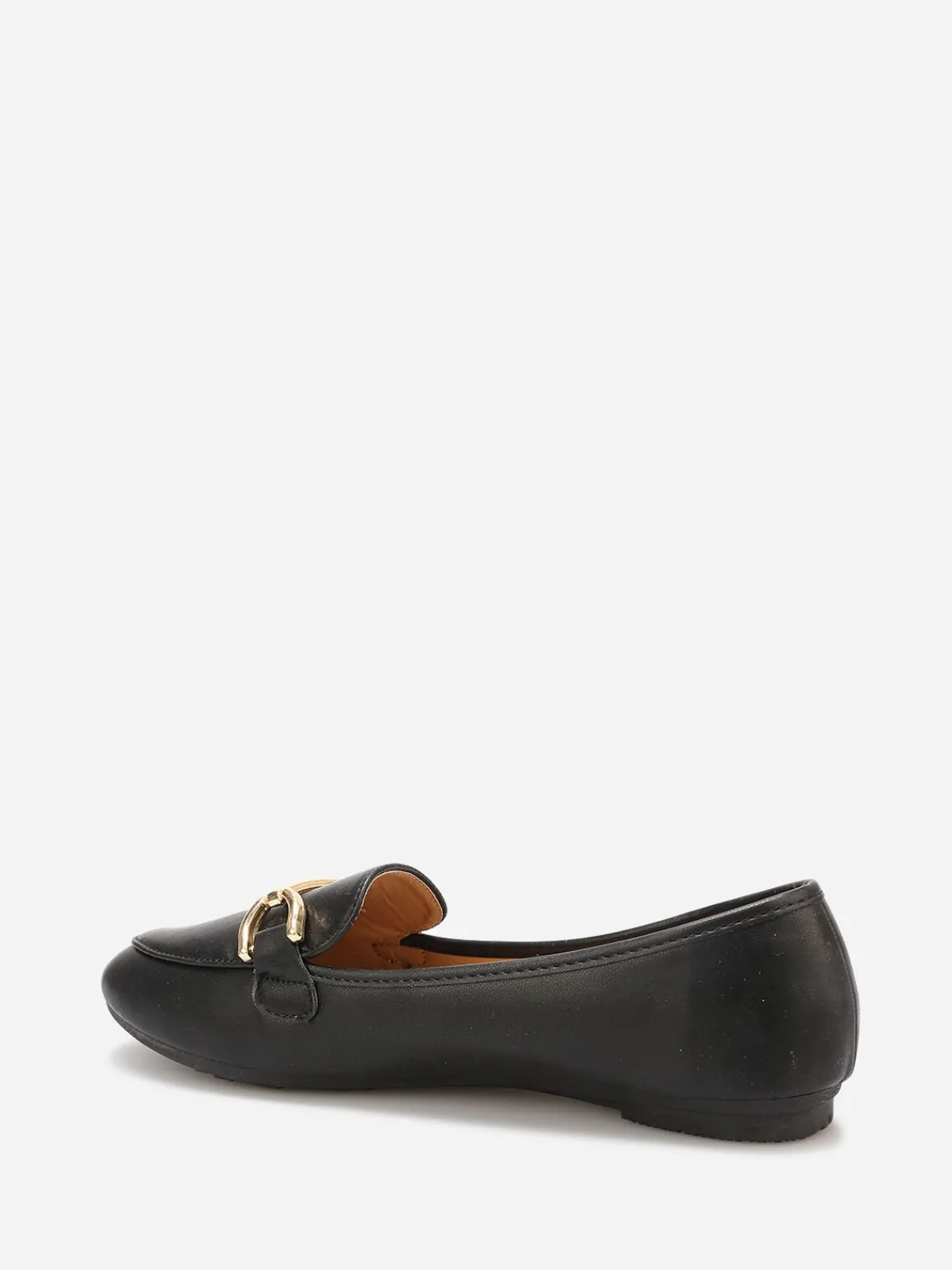 Discount La Modeuse Mocassins en simili à détail mors Noir