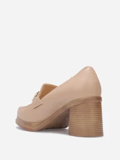 Sale La Modeuse Mocassins en simili à mors Taupe