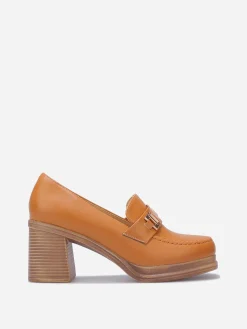 Clearance La Modeuse Mocassins en simili à mors Camel