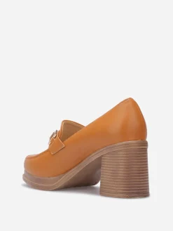 Clearance La Modeuse Mocassins en simili à mors Camel