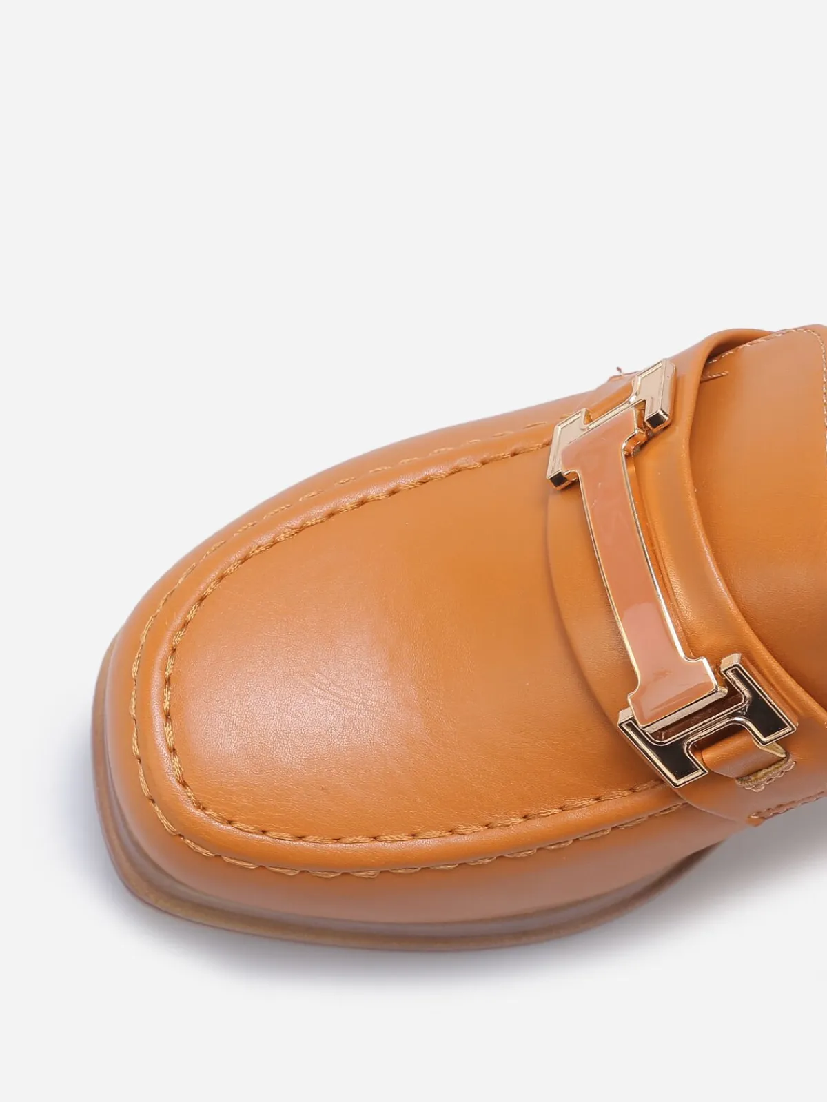 Clearance La Modeuse Mocassins en simili à mors Camel