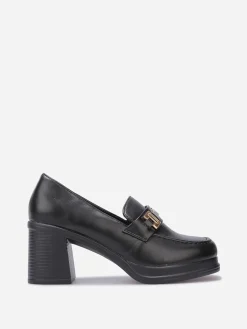 Sale La Modeuse Mocassins en simili à mors Noir