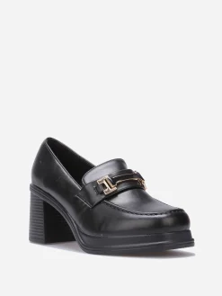 Sale La Modeuse Mocassins en simili à mors Noir