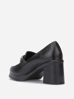 Sale La Modeuse Mocassins en simili à mors Noir