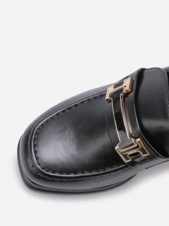 Sale La Modeuse Mocassins en simili à mors Noir