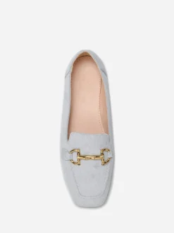 Sale La Modeuse Mocassins en suédine à bride Bleu
