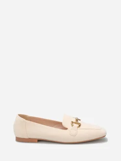Hot La Modeuse Mocassins en suédine à bride Beige