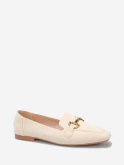 Hot La Modeuse Mocassins en suédine à bride Beige