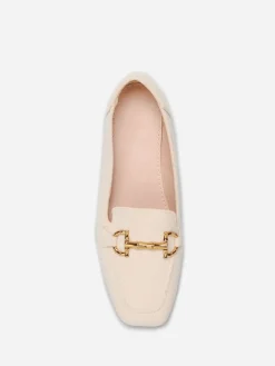 Hot La Modeuse Mocassins en suédine à bride Beige